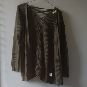 Green Knit Cardigan